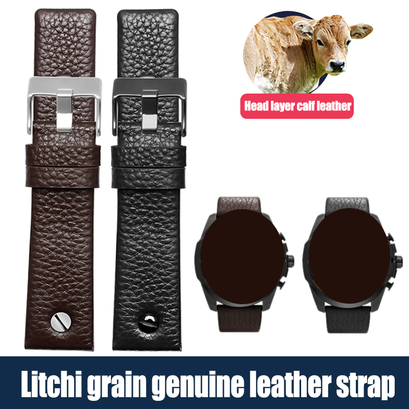 Diesel Watches Smartwatch - Bracelet de montre en cuir véritable
