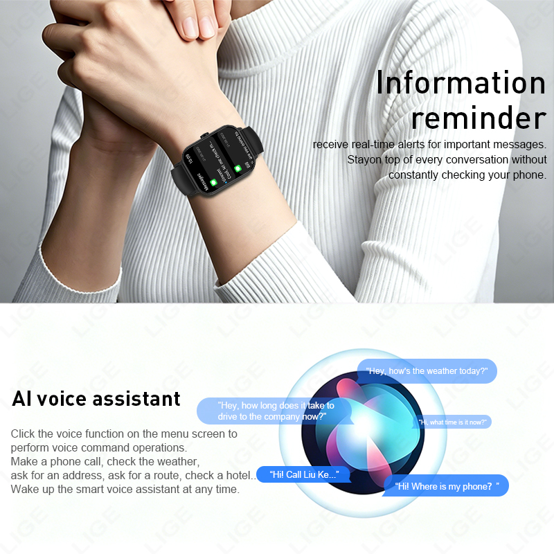 Montre connectée LIGE avec fon - Smartwatch Watches Birthday Gift For Men avis et prix