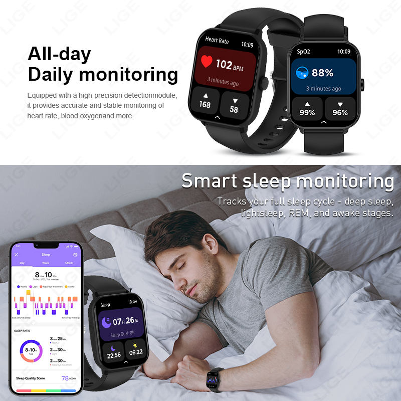 Montre connectée LIGE avec fon - Smartwatch Watches Birthday Gift For Men avis et prix