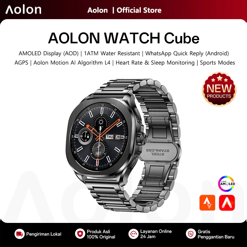 Montre connectée Aolon Cube av - Smartwatch Watch Whatsapp avis et prix