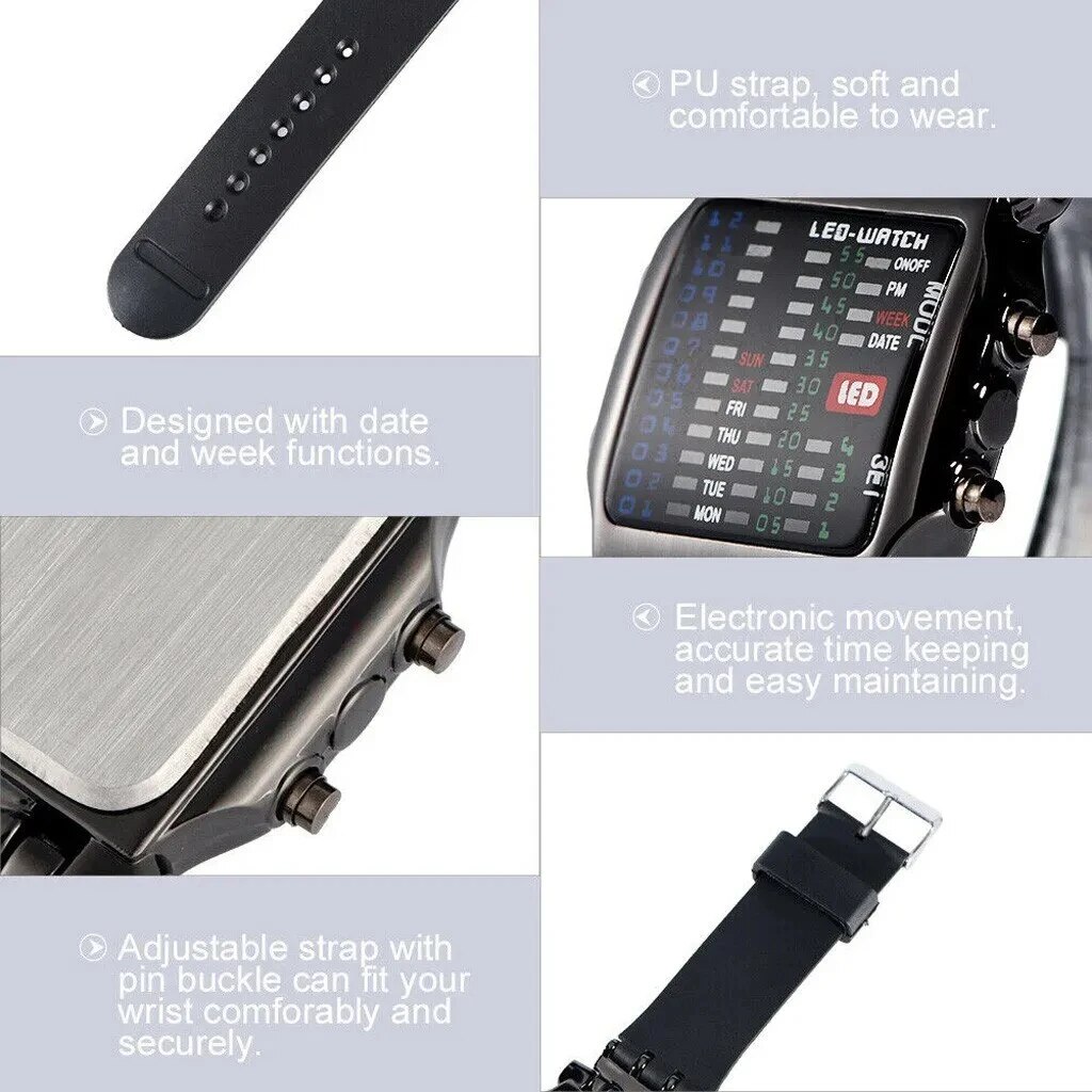 Montre Led binaire créative ét - Timex Watches Smartwatch avis et prix