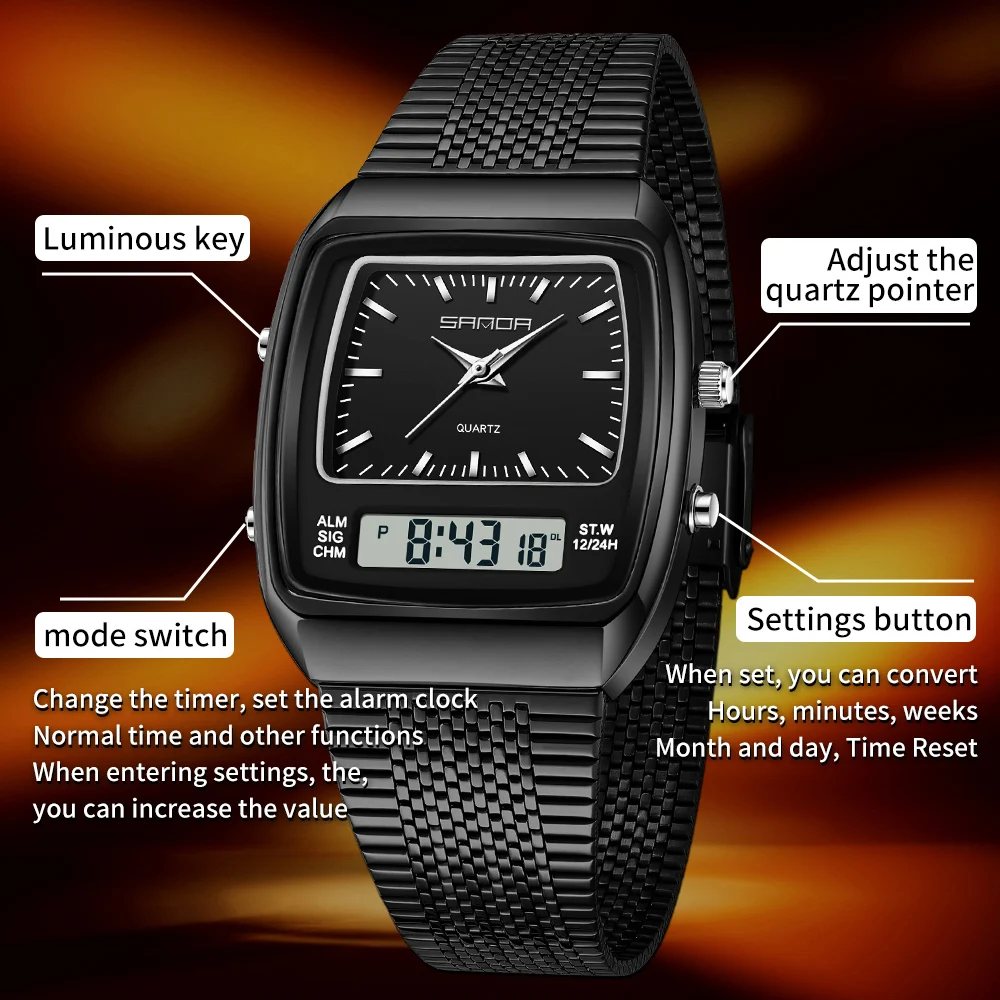 Montres SANDA pour hommes, éta - Timex Watches Smartwatch avis et prix