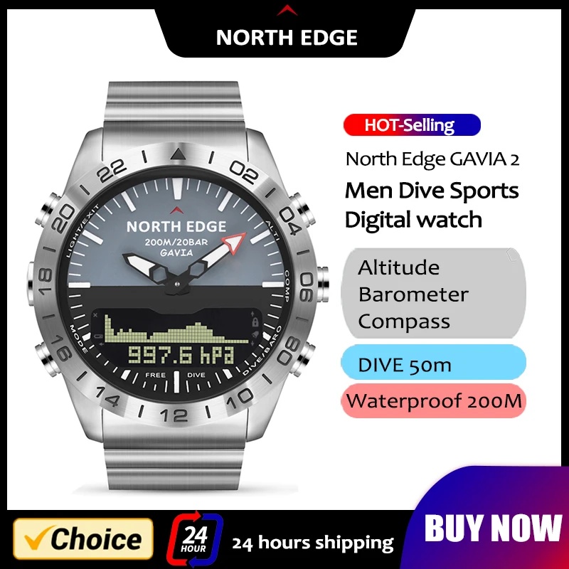 NORTH EDGE Montre de Plongée p - Smartwatch Army Watches For Men avis et prix