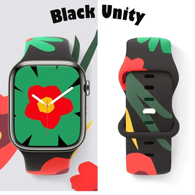 Bracelet en silicone imprimé p - Smartwatch Iphone Watches For Women avis et prix