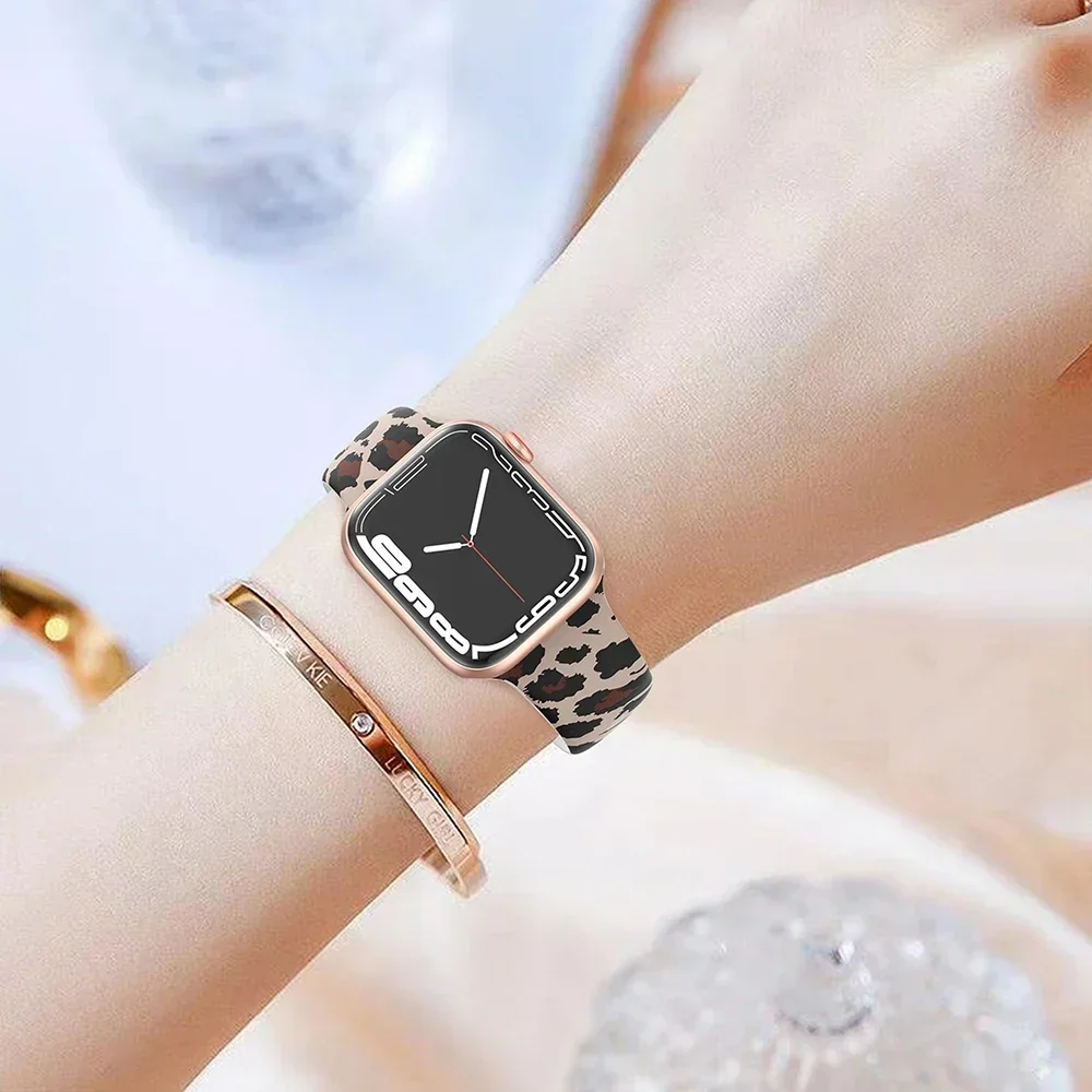 Bracelet en silicone imprimé p - Smartwatch Iphone Watches For Women avis et prix