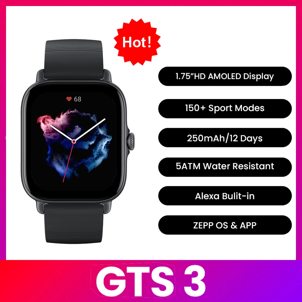 Montre connectée Amazfit GTS 3 - Timex Watches Smartwatch avis et prix
